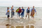 Pictured on Tramore Beach in Waterford are the county’s food and drinks producers & members of TasteWaterford.ie. Photo: Patrick Browne