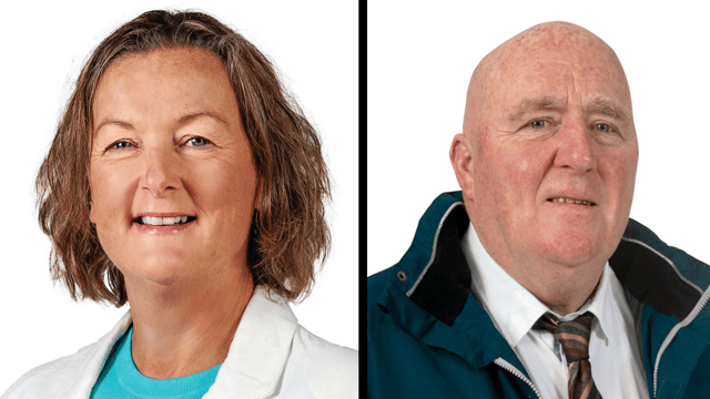 Cllr Lola O'Sullivan (Fine Gael) and Cllr John Hearne (Sinn Féin)