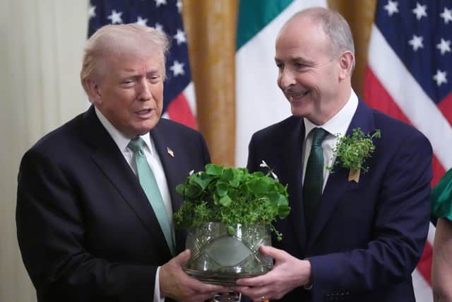 He spoke with pride about those who came to the US from across the island of Ireland, and helped build the country to the power that it is today.