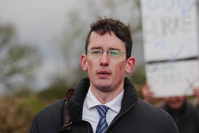 She said the school’s principal Noel Cunningham had to rearrange security at short notice, liaise with the security, address issues in the school which arose from students, parents and teachers dealing with protesters and contact the school’s solicitors at short notice.