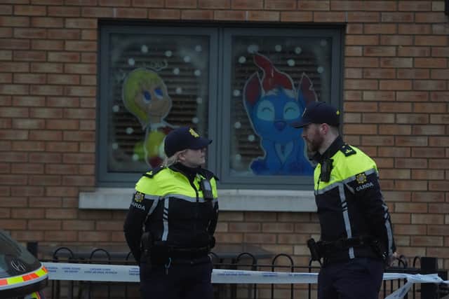 The two properties, which both had visible Christmas decorations in the windows, are about a 15-minute drive away from each other.