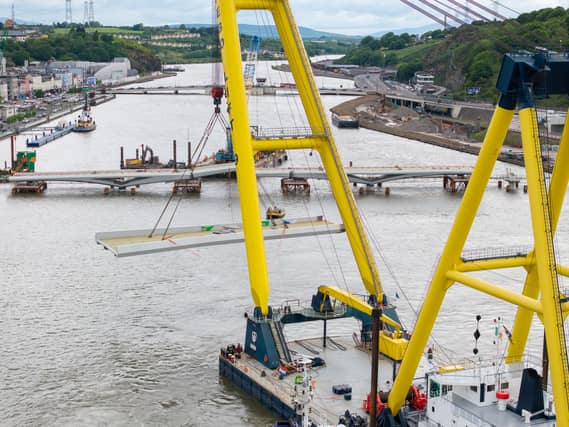 Incredible pictures as last pieces of new Waterford bridge are lifted into place