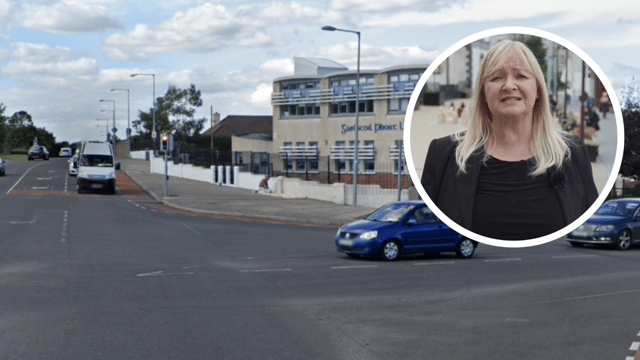 The junction at the top of Ballygunner Hill and (inset) Cllr Mary Roche. Photo: Google Maps.