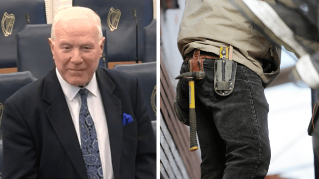 Left: Senator Joe Conway in the Seanad. Right: File Photo.