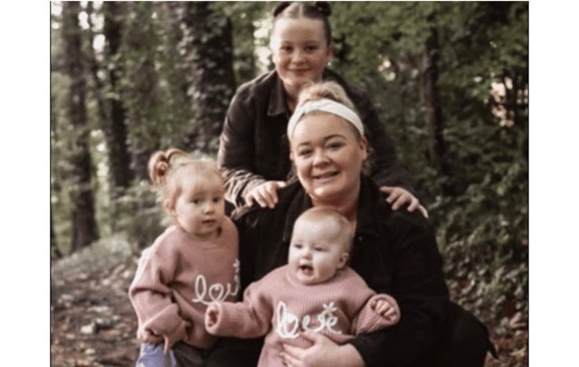 Ciara Byrne and her three young daughters
