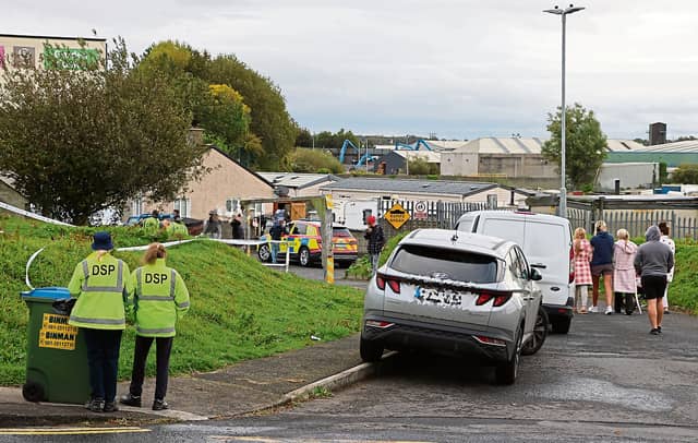 The scene at Childers Road during the operation