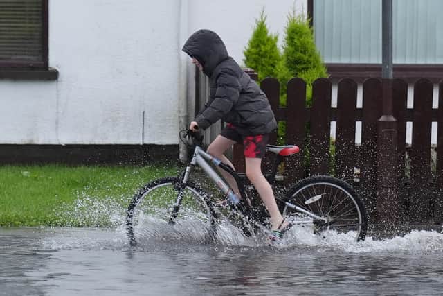 A couple who were part of an evacuation prompted by a rush of water said they would not be put off returning.