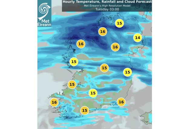 Met Eireann pinpoints rain and thunder for week ahead following heatwave