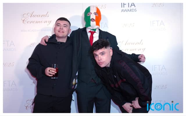 (left to right) Members of Kneecap Mo Chara, JJ O’Dochartaigh and Moglai Bap have been criticised