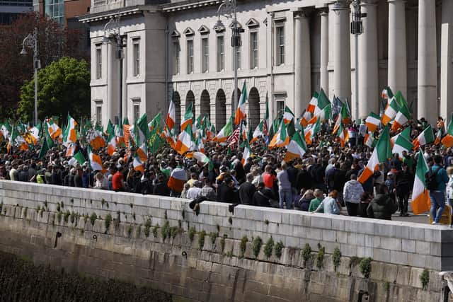 Made up of disparate groups, the main protest was generally organised against the sitting Irish Government and its policies on immigration and housing in particular.