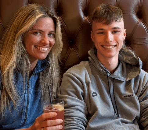 Aaron Langley and his mum Janice