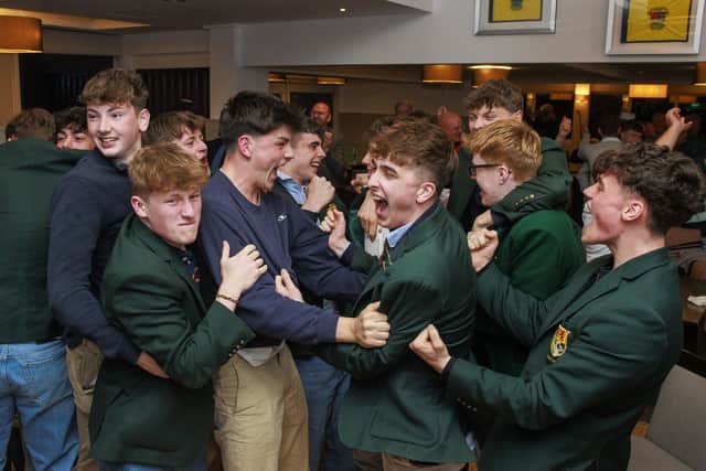The celebrations were a marked contrast to the sombre mood inside the club earlier in the night during the agonising moments of McIlroy’s final round when he looked to have blown his chances of glory.