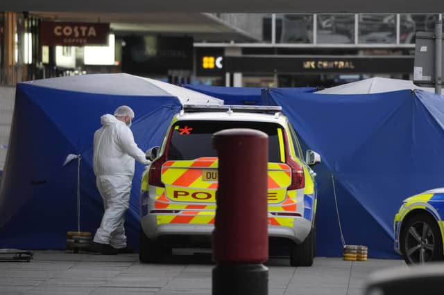 Police at the scene of last week's shooting incident