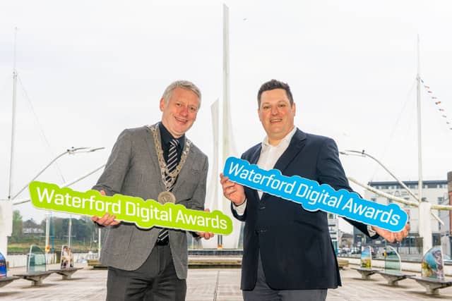 Mayor of Waterford City and County Cllr. Jason Murphy & Gareth Evans Head of Enterprise at LEO Waterford