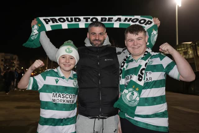 A sea of green and white descended on Tallaght Stadium as night fell, with Hoops fans in high spirits.