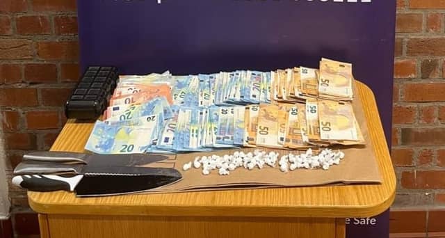 Drugs, cash and knives seized by gardai who broke up 'large gathering' in a residential area in Dublin