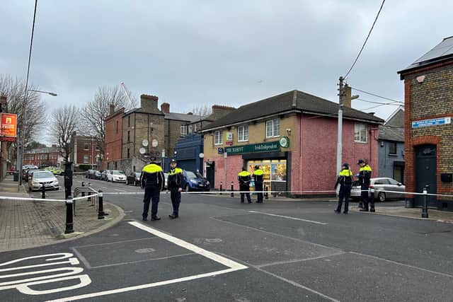 A large Garda presence was at the location shortly after the serious incident, including members of the Public Order Unit.