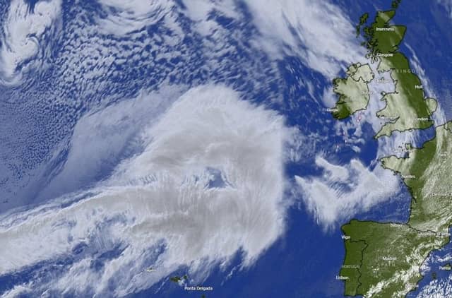 This image taken from windy.com shows the size of Storm Éowyn as it moves on a direct collision course with Ireland