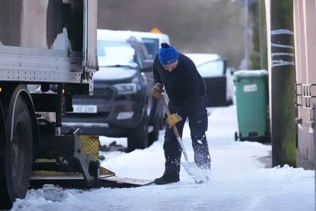 While there had been some thawing of weekend snow on Monday morning, the bitterly cold conditions are expected to continue into the week with overnight temperatures dropping to a bitterly cold minus 8C in parts of the south in the coming days.
