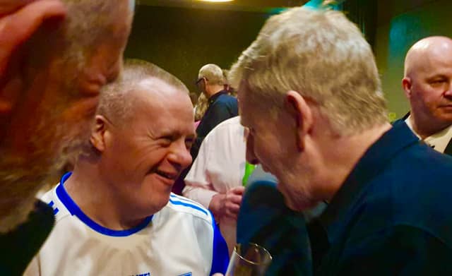 John Fllynn with host Patrick Kielty. Photo: Mount Sion GAA