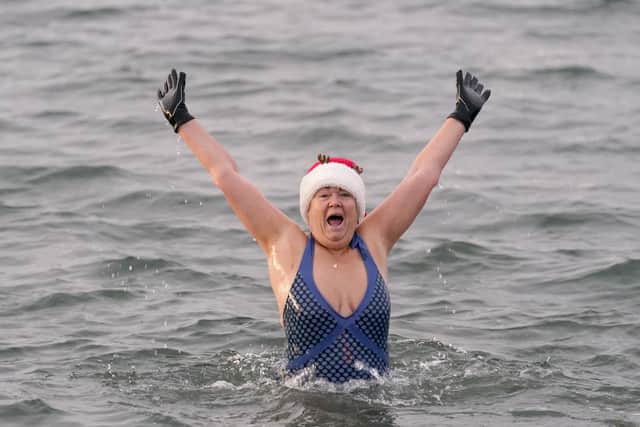 They were taking part in the annual Clontarf Yacht and Boat Club charity Christmas swim in aid of the RNLI.