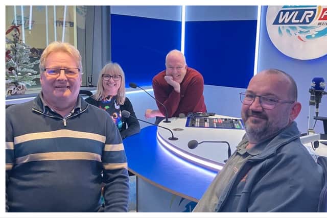 Martin Hamm and Liam Murray of Marli Products in studio with Jacqui Gaule, senior business advisor with Local Enterprise Office, Waterford and Damien Tiernan of WLR fm.