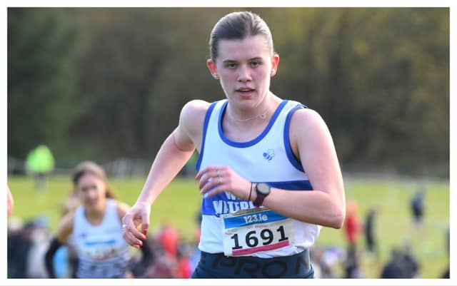 Lucy Holmes running at the National Senior & U23 Cross Country Championships
