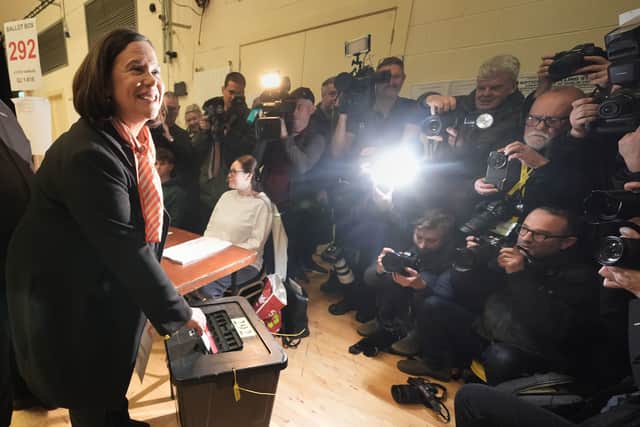 This time around, party leader Mary Lou McDonald fielded many more candidates in a vow not to repeat past mistakes, as she urged voters to elect a government of change without Fine Gael or Fianna Fail.