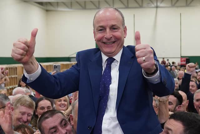 Speaking to reporters in Cork on Sunday night, Mr Martin said it had been a “good day for Fianna Fail”.