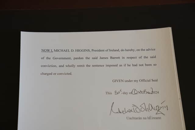 The Kerry-based group based have been at the forefront of raising awareness of the case and worked with the Department of Justice on the pardon process.