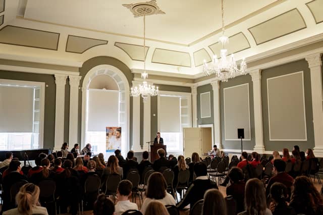 The 2023 Europe Direct Regional Soapbox Final at the Dr Mary Strangman Large Room in City Hall, Waterford
