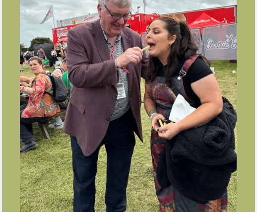 The Supermac's boss attended the Stradbally festival over the weekend and while his staff were busy cooking up the food, McDonagh was spotted mixing with punters and even went so far as to feed one excited woman a chip.