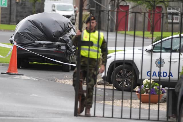 A spokesman for the Defence Forces said that live ammunition was fired by on-duty personnel as warning shots after he was attacked.