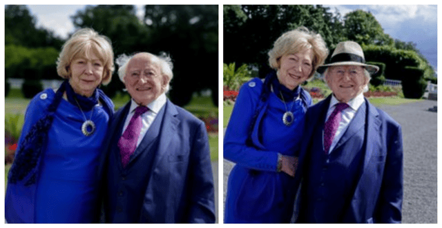 President Higgins with wife Sabina on their anniversary