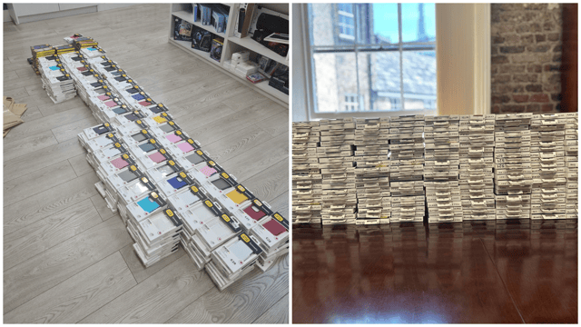 6,131 suspected counterfeit items were seized with an estimated loss of revenue of €183,930