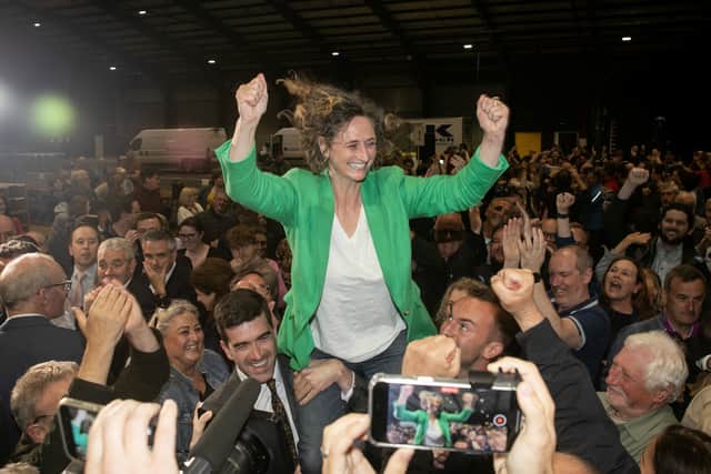 Speaking to reporters at the RDS, he said: “We’re back and we’re going to win even more when the general election comes into focus.”