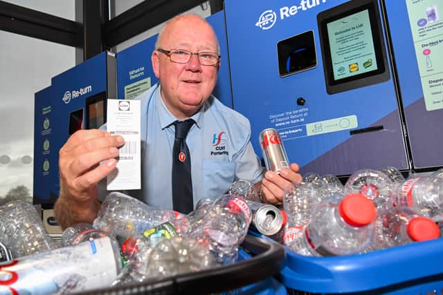 Part of John Lenihan’s role at CUH is to collect waste, so he separates the recyclable containers before handing them over to his workmates to bag up.