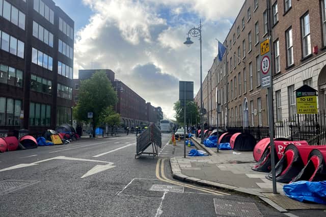 The tents on Mount Street were dismantled and the area around the IPO was cordoned off.