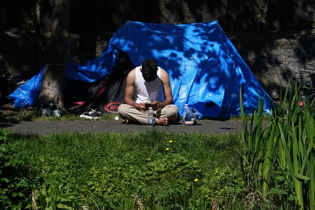 More asylum seekers gathered at the office on Thursday but were told the authorities were at that point not able to provide them with accommodation.