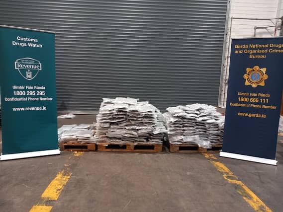 The drugs, which have been sent for analysis, have an estimated value of €2.4 million