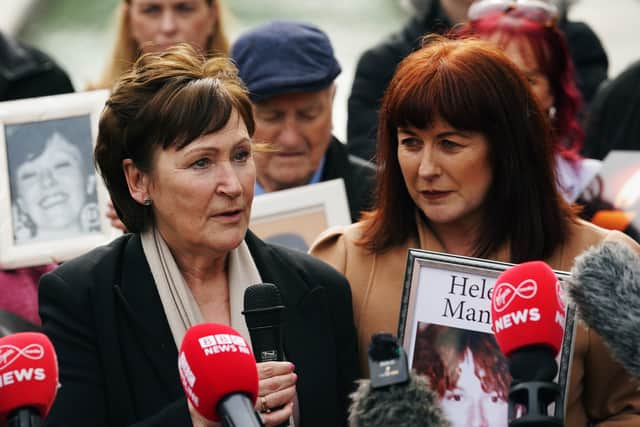 “I’ve had to, for the last 43 years, wonder why and what happened to my mam that night and today we’ve got justice for her, we got the truth and the truth is out there and we all know what happened that night,” she said.