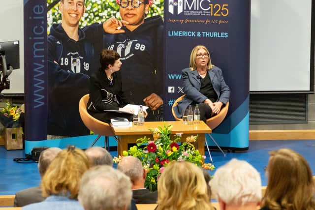 The two-hour long event took place in Mary Immaculate College (MIC), Co Limerick and saw Dr Patricia Kieran, director of the Irish Institute for Catholic Studies (IICS) speak with Ms McAleese in front of an audience made up of the college’s students, staff and community.