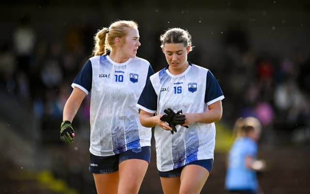 Waterford players Lauren McGregor and Clare Walsh. Photo: Seb Daly/Sportsfile