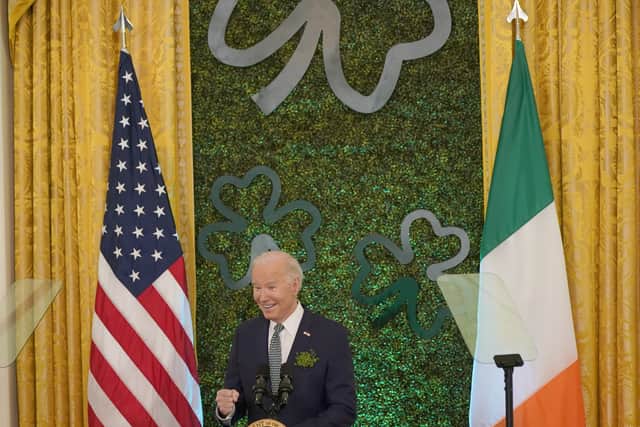 “I think there’d be a significant difference in having what would be a Sinn Fein-led government,” he told reporters ahead of the shamrock ceremony.