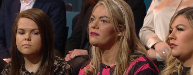 Leanne O'Driscoll (middle), who featured on Upfront With Katie Hannon, commended those at University Hospital Limerick for helping her to recover from the initial surgery