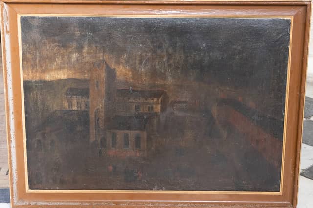 Restoration of an 18th century oil painting of the Medieval Cathedral in Waterford