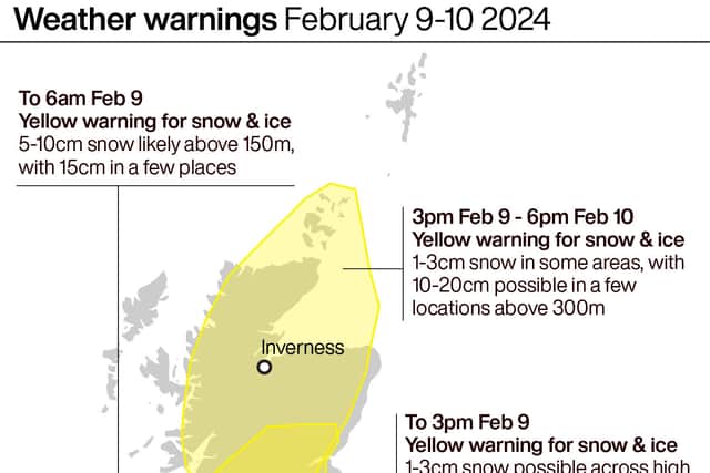 Up to 25cm of snow is forecast in parts of England and Wales on Thursday as amber weather warnings have been issued by forecasters.
