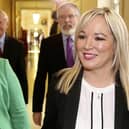 Sinn Féin spokesperson on Finance and TD for Donegal, Pearse Doherty, and First Minister Michaelle O'Neill