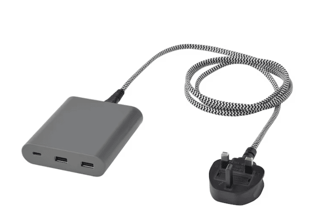 IKEA has received reports that the power cable may get damaged or broken after being wrapped around the charger, or bent back and forth, after a long period of use; the damaged cable may lead to thermal burns and electric shock. 