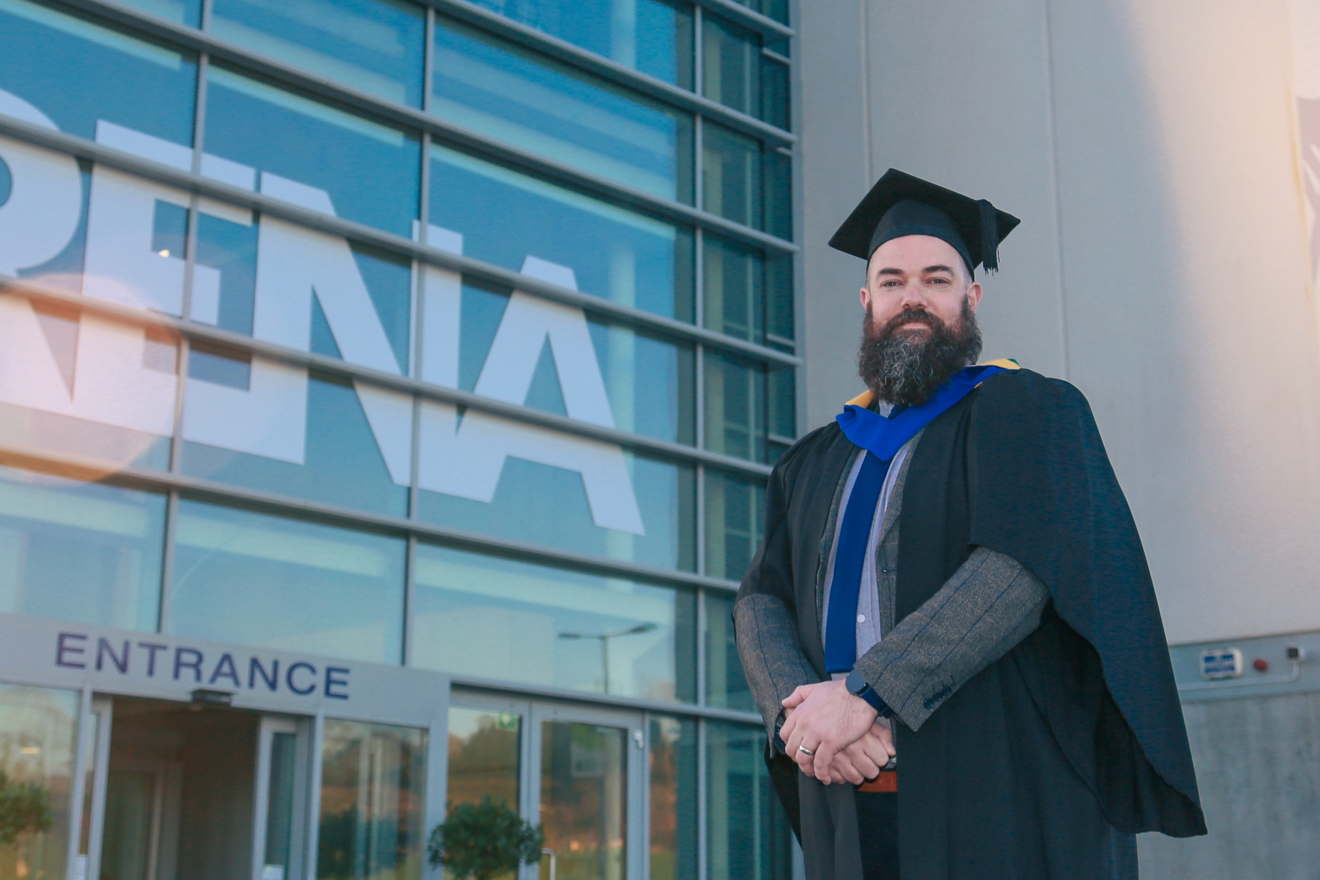 SETU BSc in Additive Manufacturing graduate, Keith Tracey pictured on his graduation day at SETU Arena in Waterford on Wednesday. Picture David Ruffles.